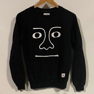 Visionnaire Black Graphic Face crewneck sweatshirt Sweater